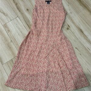 Jonathan Martin Red Floral Midi Dress